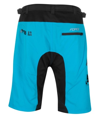 FORCE - kraťasy F MTB-11 s odnímatelnou vložkou modré (2)