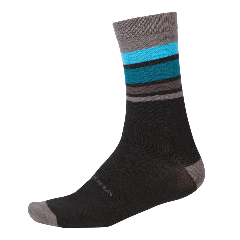 ENDURA - ponožky Merino Stripe černá