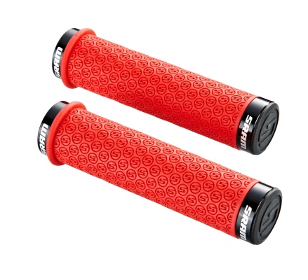 SRAM - gripy DH Locking, silikonové, s dvojitou černou obj. a zátkami, červené SRAM - gripy DH Locking, silikonové, s dvojitou černou obj. a zátkami, červené