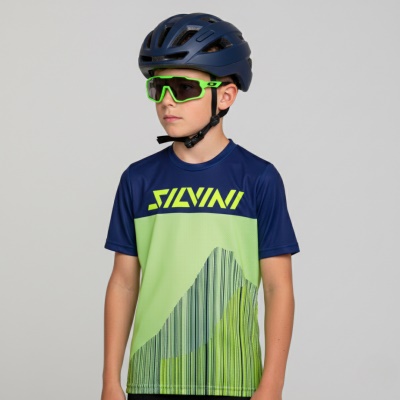 SILVINI - dětský dres Denni modrá/zelená (1)