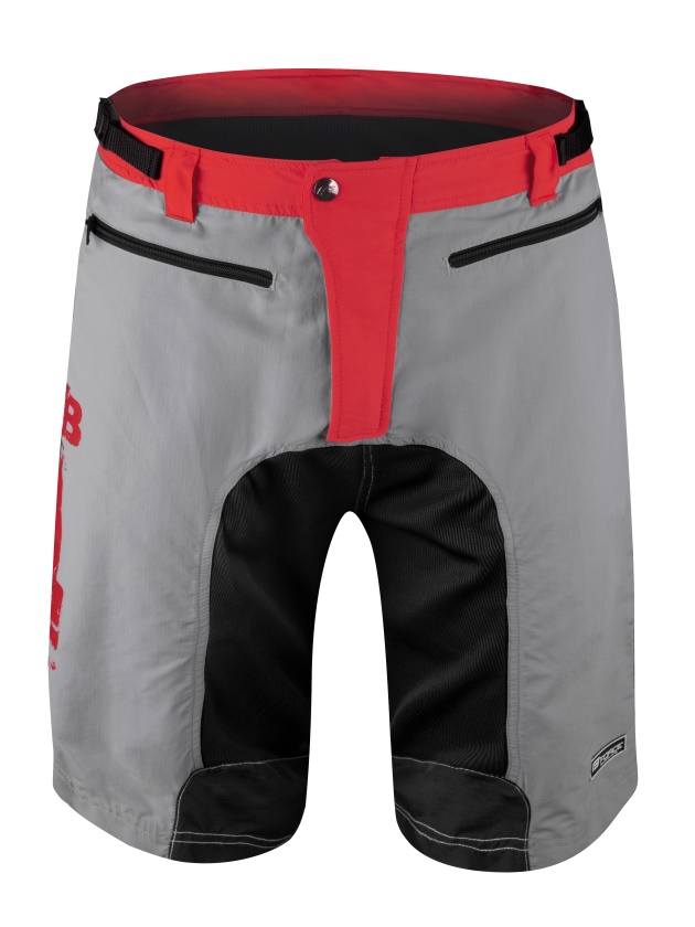 FORCE - kraťasy F MTB-11 s odnímatelnou vložkou šedé