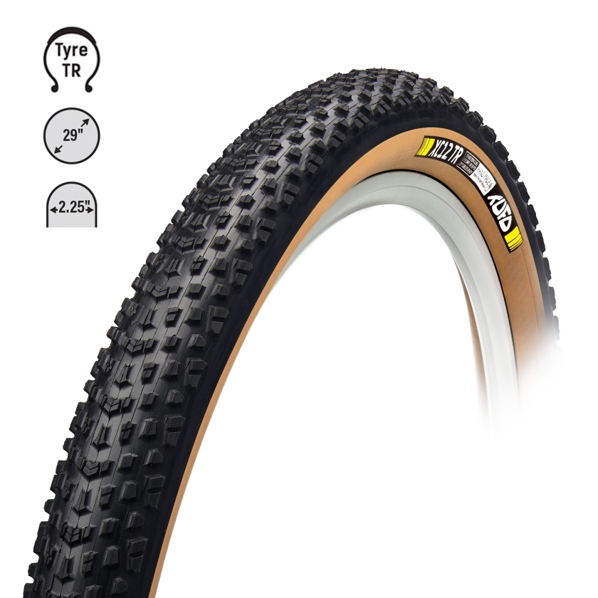 Plášť Tufo XC12, 29"x2.25, Tubeless-ready, bezdušový, skládací, béžový bok