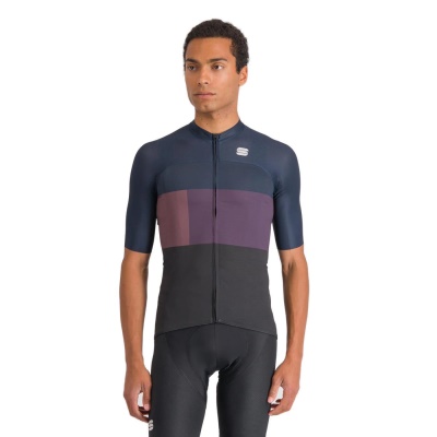 SPORTFUL - dres Snap jersey, black galaxy blue 3XL