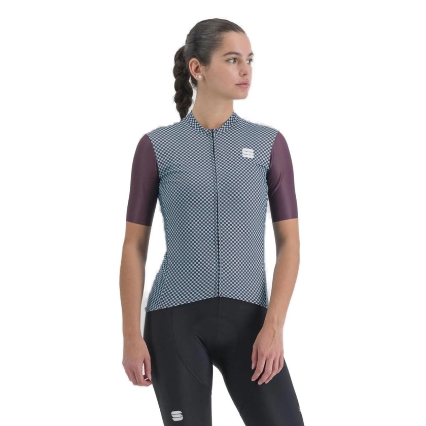 SPORTFUL - dámský dres Checkmate w jersey, huckleberry blue radiance