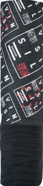 SILVINI - zateplený fleece šátek FLORIANO black-white