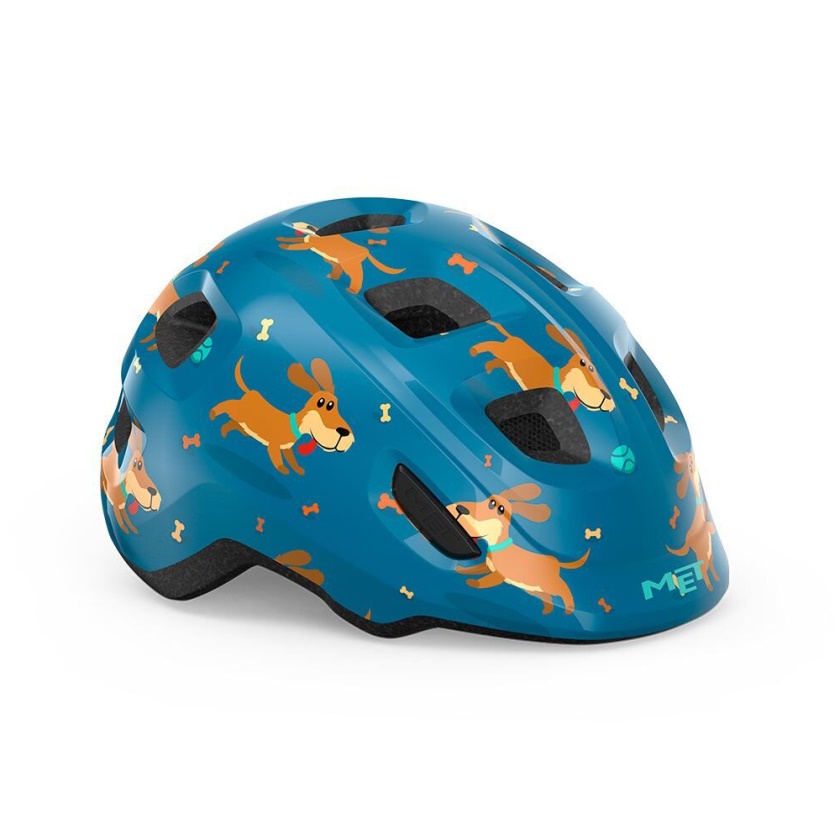 MET - dětská helma Hooray modrá jezevčík lesklá