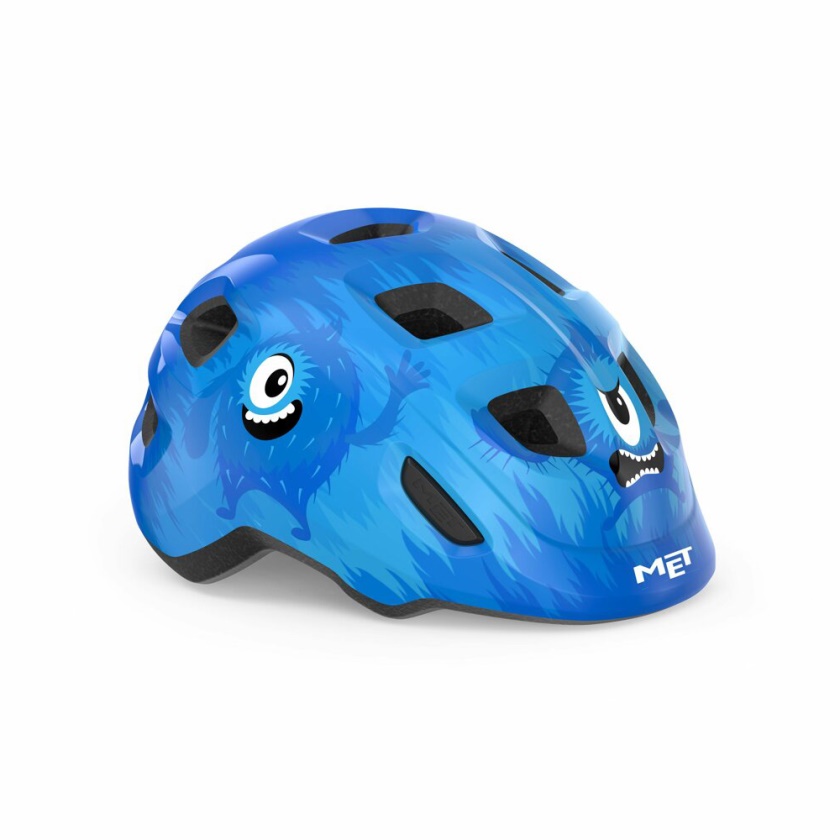 MET - dětská helma Hooray modrá monsters lesklá