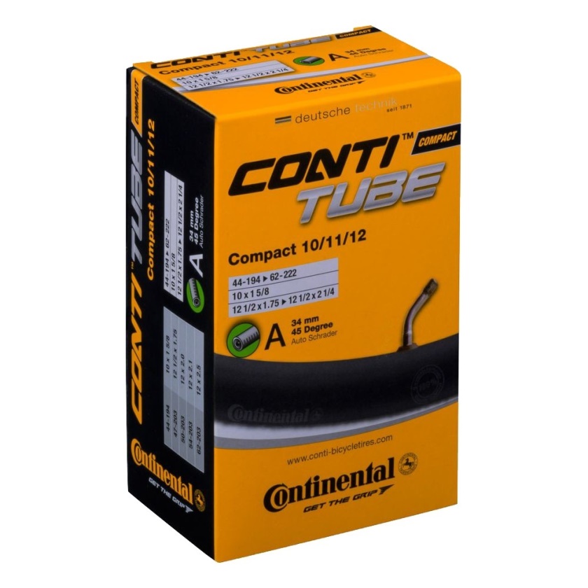CONTINENTAL - duše Compact 10/12" 10x1 5/8 / 12x1,75-2 1/4 AV (zahnutý autoventil)