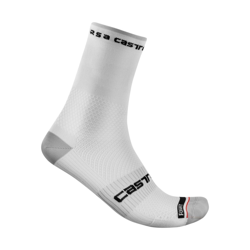 CASTELLI - ponožky Rosso Corsa Pro 15 bílá