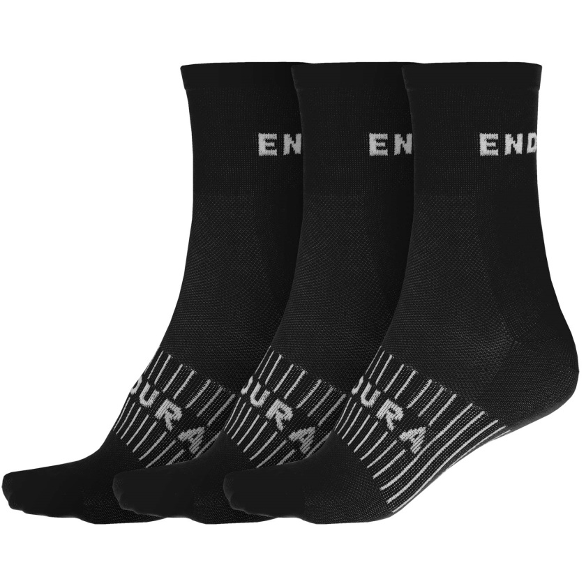 ENDURA - ponožky CoolMax® Race 3 páry černá