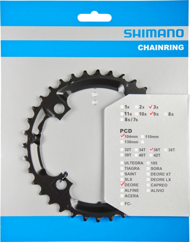 Převodník Shimano Deore FC-M590, 104mm, 36 zubů