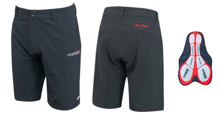 FORCE - kraťasy F BLADE MTB s odnímatelnou vložkou, černé FORCE - kraťasy F BLADE MTB s odnímatelnou vložkou, černé