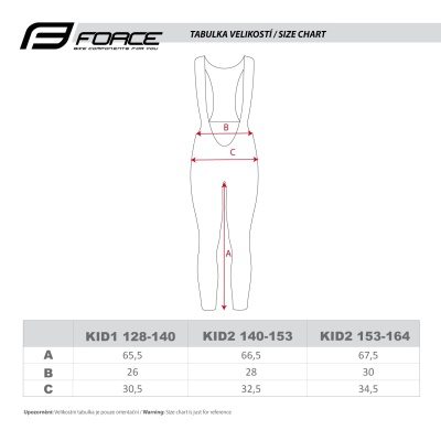 FORCE - kalhoty REFLEX LINE KID s vložkou, černé (4)