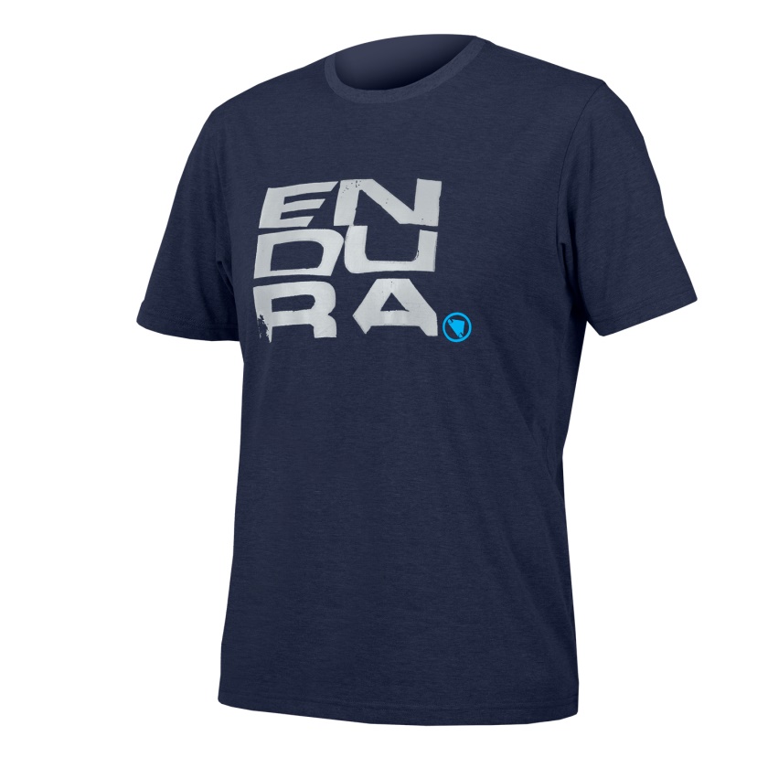ENDURA - triko ONE CLAN ORGANIC STACKED inkoustově modrá