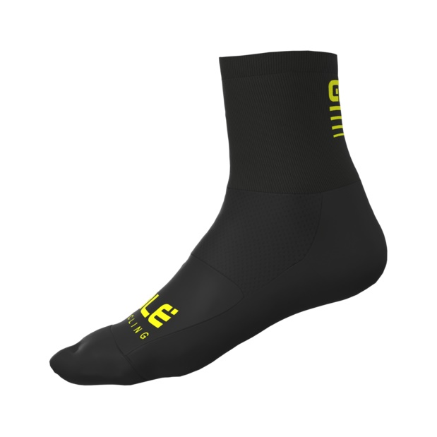 ALÉ - ponožky STRADA 2.0 černá/žlutá