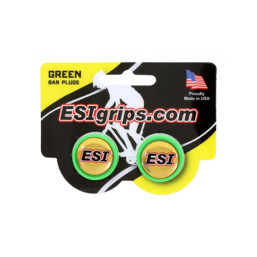 ESI GRIPS - koncovky do řídítek zelená