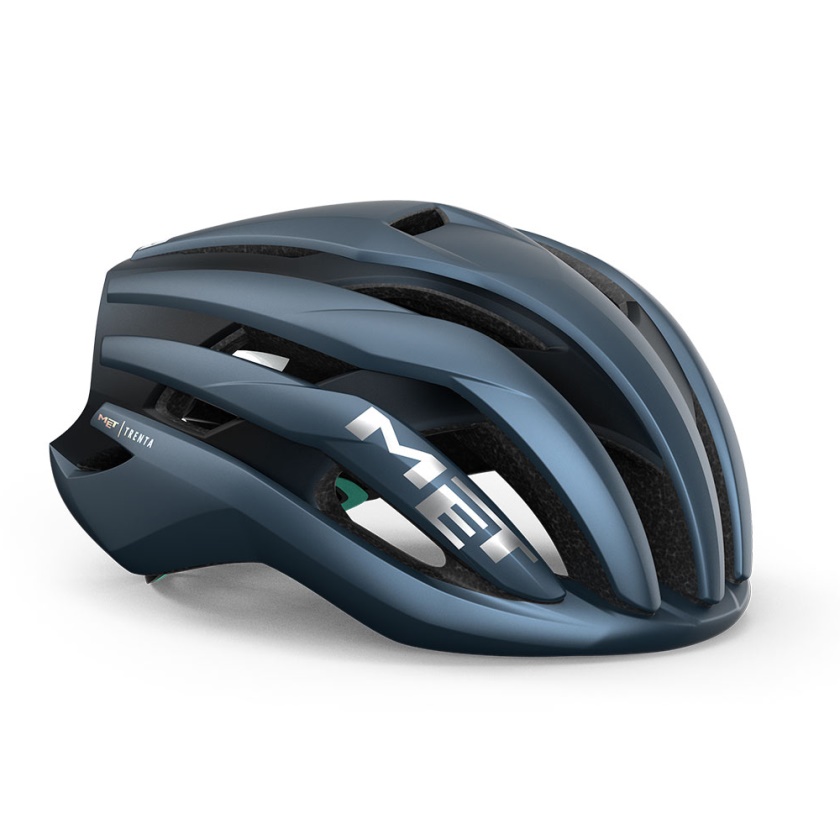 MET - helma Trenta MIPS modrá/stříbrná matná