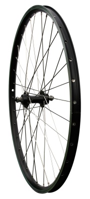 SHIMANO - zapletené kolo 26" V-brake přední černé SHIMANO - zapletené kolo 26" V-brake přední černé
