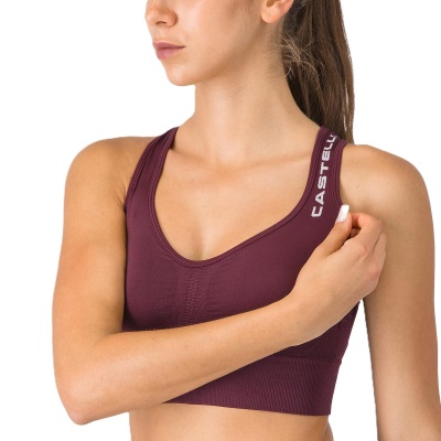 CASTELLI - dámský Crop Top Comfort Travel vínová (1)