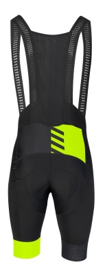FORCE - kraťasy FASHION, se šráky a vložkou, černo-fluo (1)