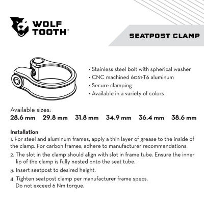 WOLF TOOTH - sedlová objímka 34.9mm fialová (2)