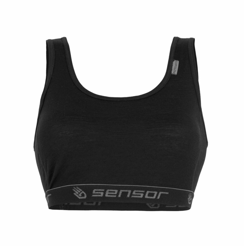 SENSOR - podprsenka MERINO ACTIVE černá