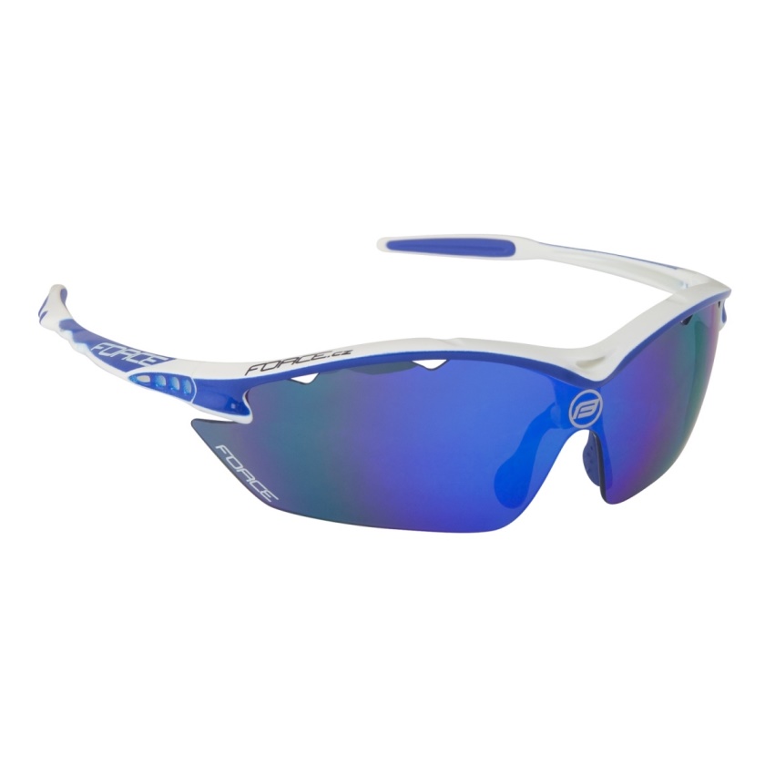FORCE - brýle  RON bílé, modrá laser skla