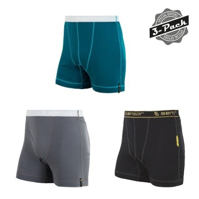 SENSOR - pánské trenky DOUBLE FACE 3-PACK černá/safír/šedá SENSOR - pánské trenky DOUBLE FACE 3-PACK černá/safír/šedá