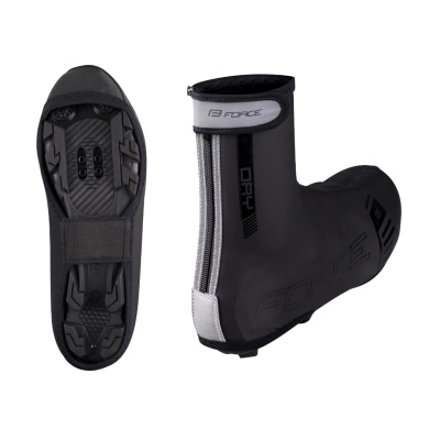 FORCE - návleky na tretry PU DRY MTB černé