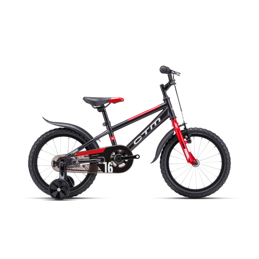 CTM - dětské kolo TOMMY 16" černá/červená
