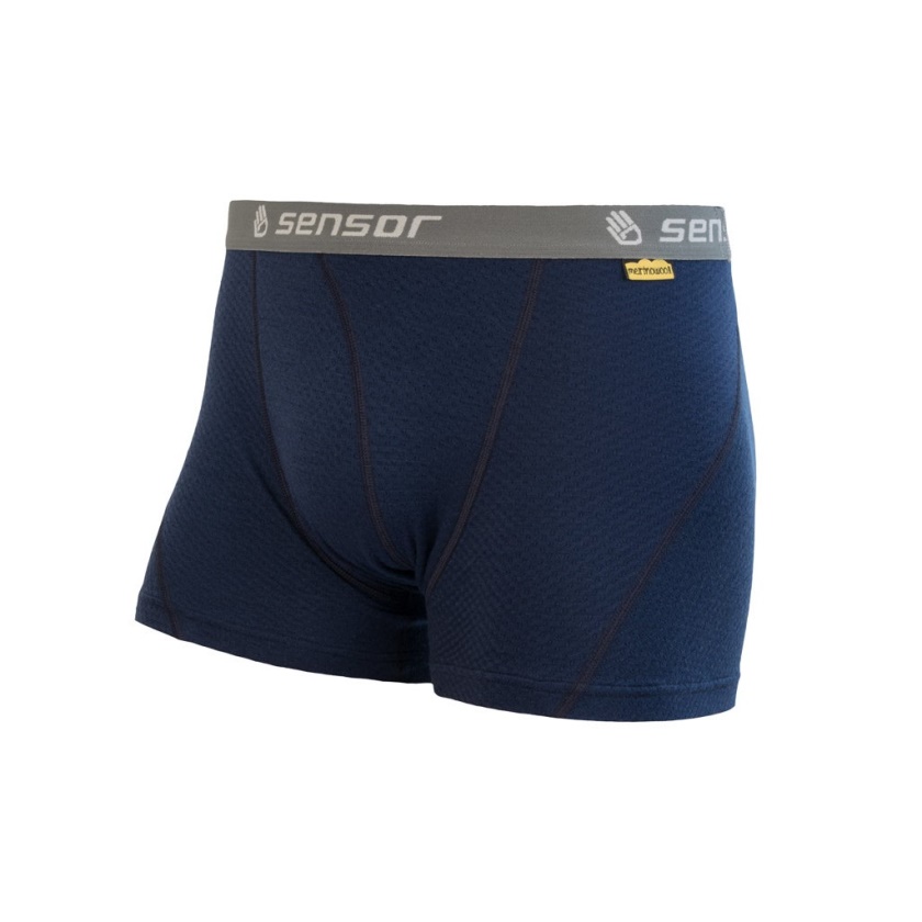 SENSOR - trenky MERINO DF tmavě modrá