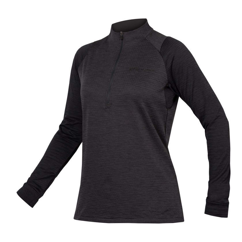 ENDURA - zateplený dámský dres Single Track Fleece černá