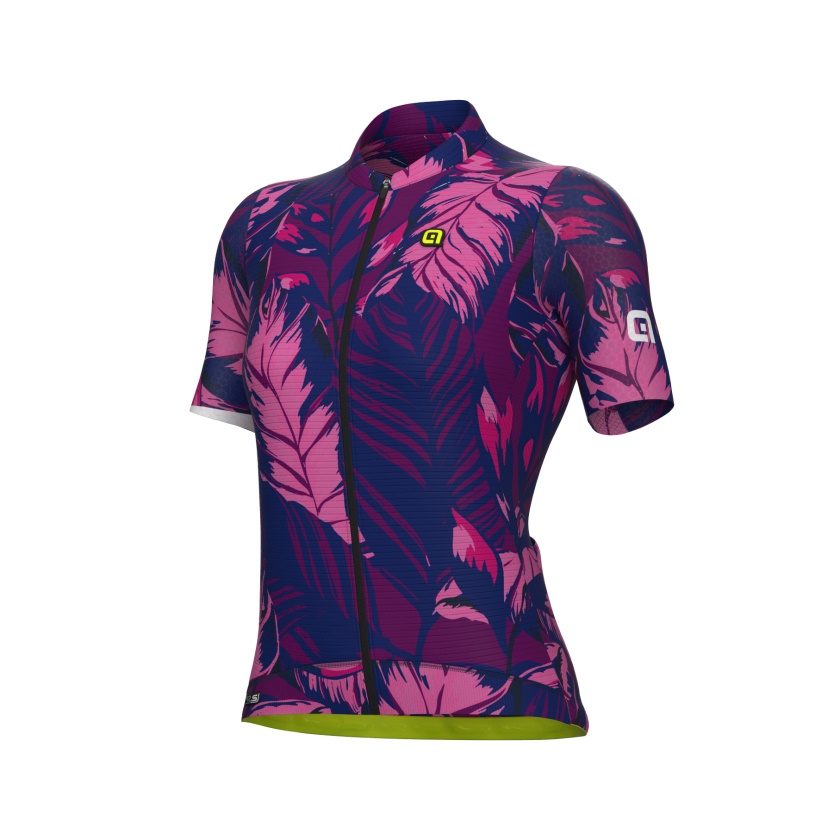 ALÉ - dámský dres LEAF PR-S růžová/fialová