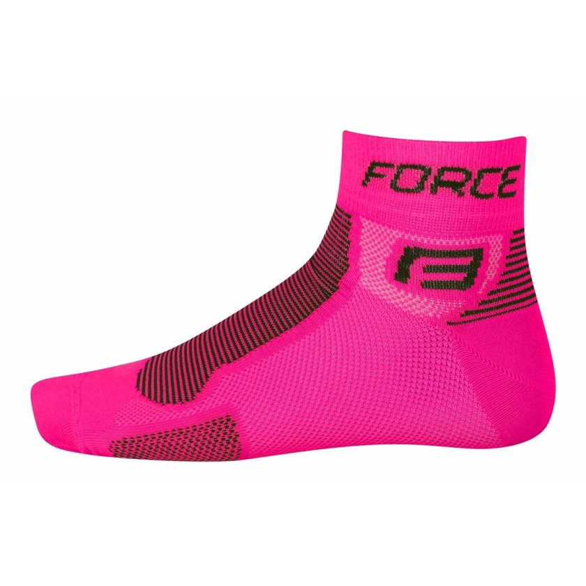 FORCE - ponožky  1, růžovo-černé