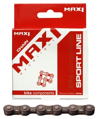 MAX1 - řetěz 8 rychlostí 116 článků, hnědý MAX1 - řetěz 8 rychlostí 116 článků, hnědý