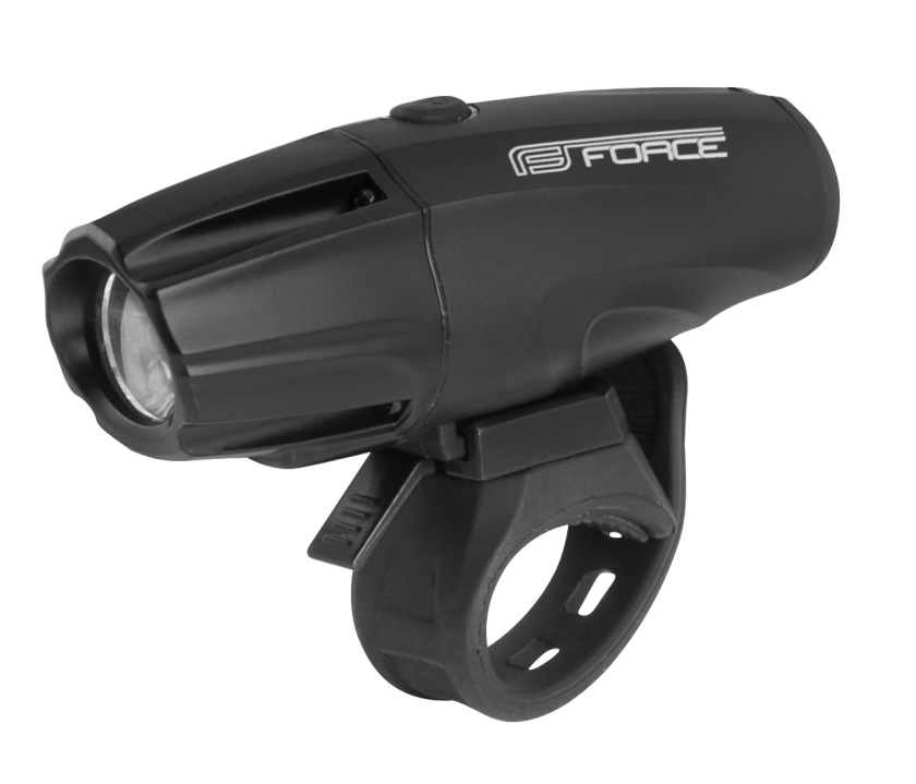 FORCE - přední světlo SHARK 700LM USB, černé