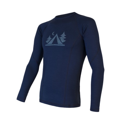 SENSOR - triko MERINO DF CAMP tmavě modrá SENSOR - triko MERINO DF CAMP tmavě modrá