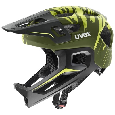 UVEX - dětská integrální helma React JR Fullface zelená