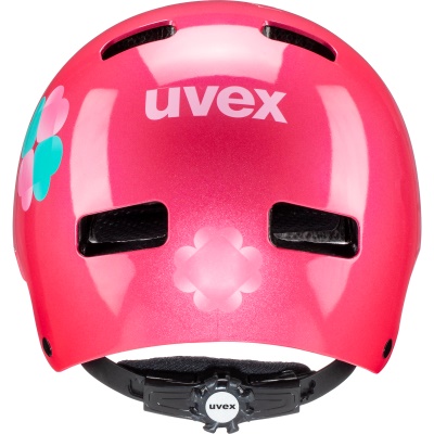 UVEX - dětská helma KID 3 Pink Flower červená (3)