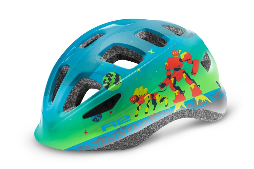 R2 - helma BUNNY modrá/zelená/červená XS 48-52 cm
