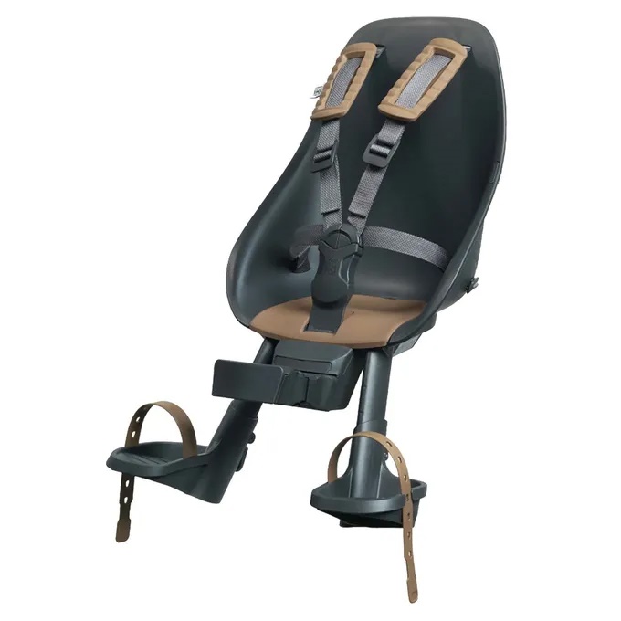 URBAN IKI - přední sedačka na kolo s upínacím adaptérem černá/hnědá