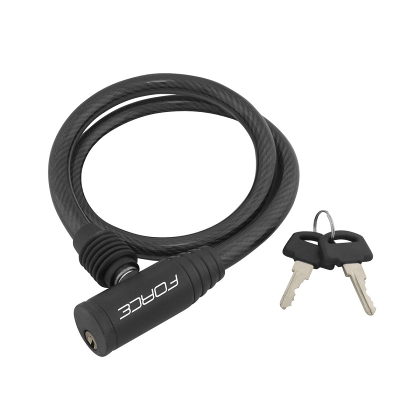 FORCE - zámek F ECO spirálový bez držáku 80cm/12mm černá