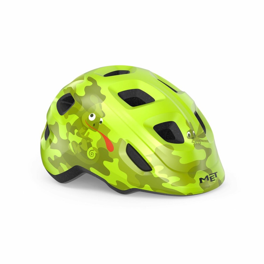 MET - dětská helma Hooray zelená chameleon lesklá