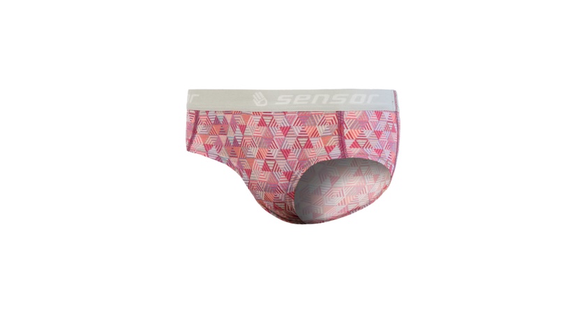 SENSOR - dámské kalhotky MERINO IMPRESS lilla/pattern