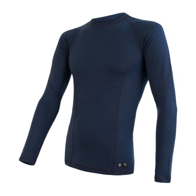 SENSOR - triko MERINO DF modrá