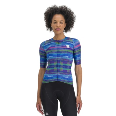 SPORTFUL - dámský dres Glitch w bomber jersey, multicolor blue