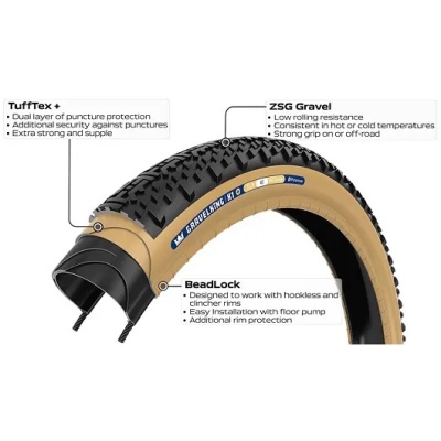 PANARACER - plášť Gravelking X1 + 700x40 černá/hnědá (2)