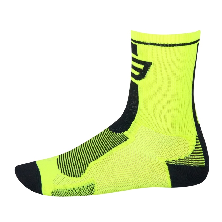 FORCE - ponožky  LONG, fluo-černé L - XL