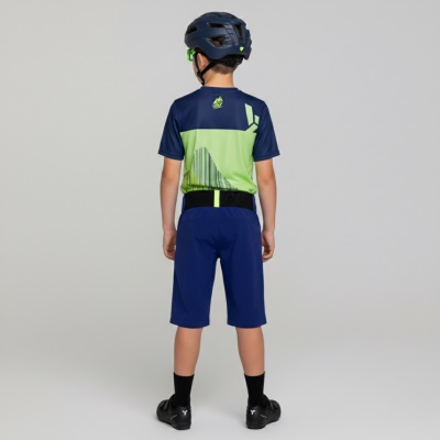 SILVINI - dětské kraťasy Acri modrá/fluo (3)