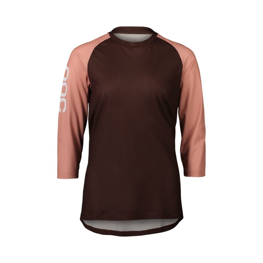 POC - dámský dres MTB Pure 3/4 Jersey hnědá/růžová XSM
